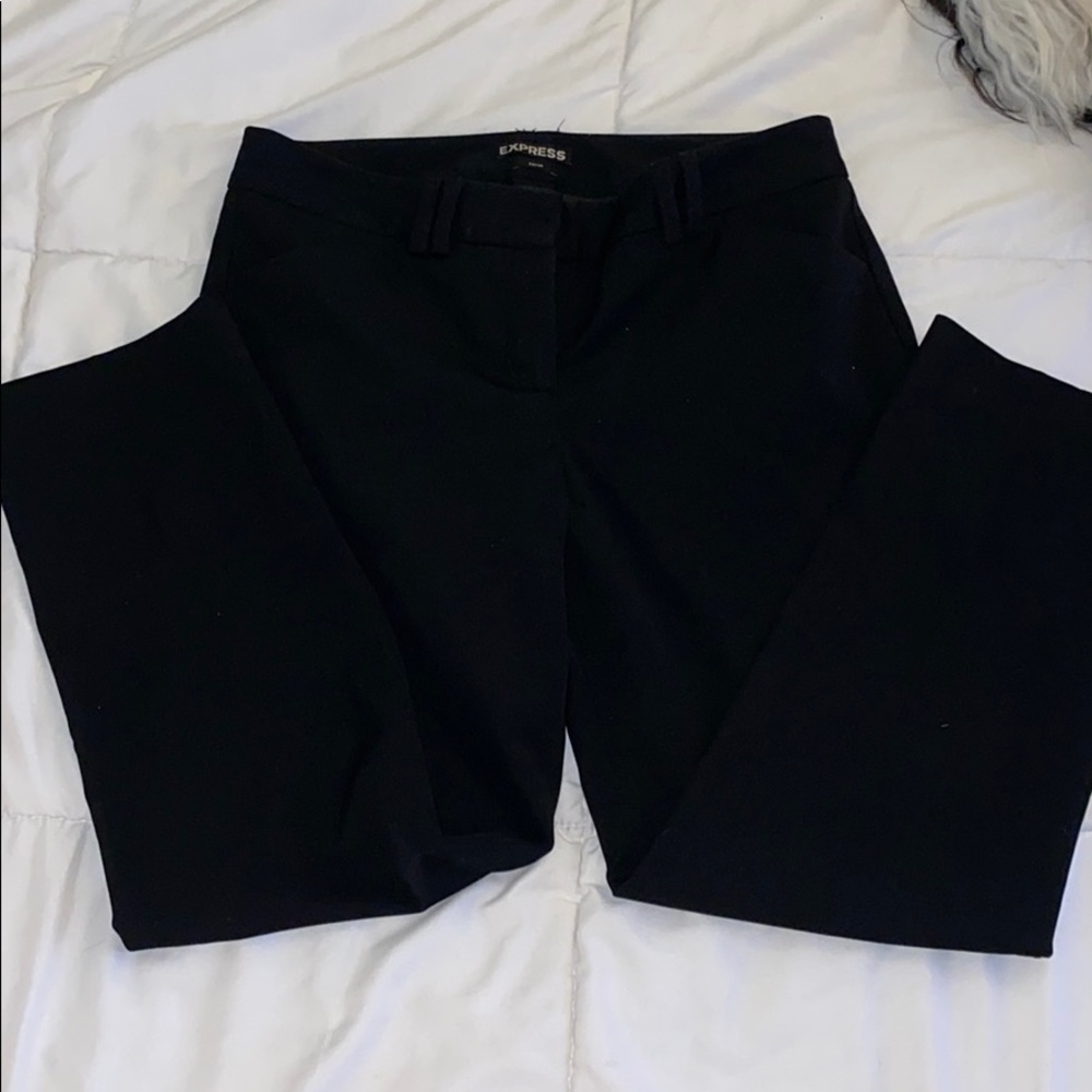 Express Black, Cropped Editor Dress Pants